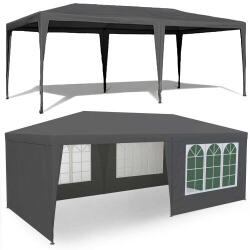 Sersimo MultiGarden kerti pavilon Sátor 3x6m, 6 fal - Szürke (TF3896)