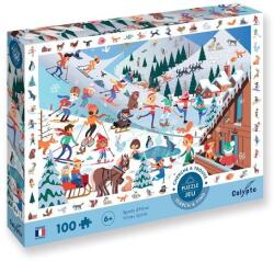 Sentosphère SENTOSPHERE Puzzle pentru copii Caută și găsește Sporturi de iarnă 100 piese (SNT7500) Puzzle