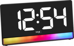 TFA Kvarc Ébresztőóra Fekete Töltési funkcióval (60.2051. 01) (60.2051.01)