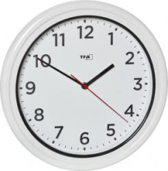 TFA Kvarc Szabadtéri óra 33 cm x 52 mm Fehér fröccsenő víz ellen védett (60.3078. 02) (60.3078.02)