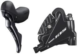 Shimano 105 BR-R7070 és ST-R7020 országúti fék-váltókar és hidraulikus tárcsafék szett, 100 cm, csak bal (első), 2s, fekete
