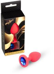 MyLove Plug anal MyLove Toys Jewellery Red Silicone, silicon roșu, bază cu diamant decorativ (ATR-64-00080ML)