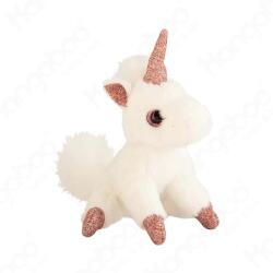 Doudou LICORNE șezând Unicornul trandafir strălucitor 12cm (11364B)