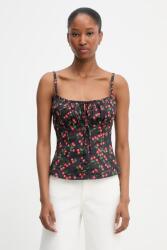 GUESS bluză cu bretele pentru femei, din bumbac cu elastan MARILYN MONROE PPY2-TSD17E_99A (W6YH97.W4497)