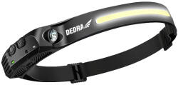 Dedra fejlámpa - fejpánt 300lm, reflektor 105lm, mozgásérzékelő, akkumulátor 800mAh (DED-L1012) - hardtools