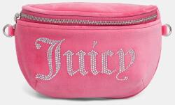 Juicy Couture keresztpántos táska női velúr KIMBERLY - rózsaszín Univerzális méret