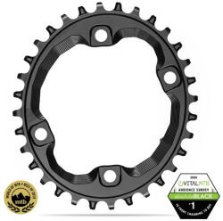 absoluteBLACK Lánckerék MTB OVAL XT M8000 asszimetrikus N/W fekete 34T HG+ 12 sebességes
