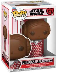 Funko Pop Star Wars Valentines Day 2024 Princess Leia Valentine Chocolate 676 Bobble Head Figurina