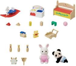 EPOCH Sylvanian Families Baby' s Box Snow Rabbit & Panda Babies Figurina