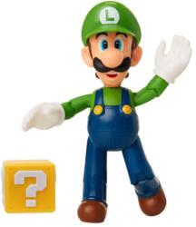 JAKKS Pacific Super Mario Luigi & Block Question 10cm Figurina