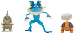 Jazwares Pokemon Battle Figure 3 Pack Torkoal, Axew, Frogadier (pkw4089) Figurina