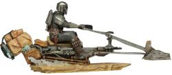 Iron Studios Deluxe The Mandalorian Mando On Speederbike 18cm Figurina