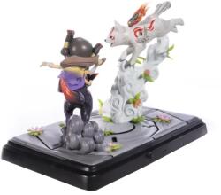 First 4 Figures Okamiden Chibiterasu Vs Dark Chibiterasu & Possessed Kuni Resin Figurina
