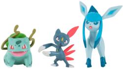 Jazwares Pokemon Battle Bulbasaur, Sneasil & Glaceon Figurina