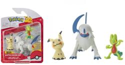 Jazwares Pokemon Battle Treecko, Mimikyu, Absol Figurina