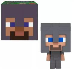 Mattel Minecraft Mob Head Minis Steve In Netherite Armor Hkr63 Figurina