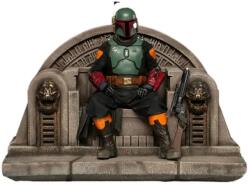 Iron Studios Deluxe The Mandalorian Boba Fett On Throne Art Figurina