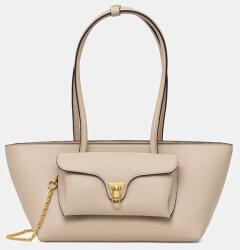 Coccinelle shopper női bőr DOUBLE BEAT - bézs Univerzális méret