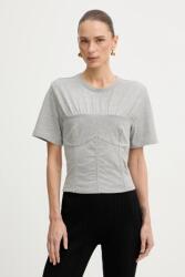 Patrizia Pepe pamut póló - szürke 40 - answear - 33 990 Ft