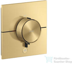 Hansgrohe AXOR SHOWERSELECT ID Square Highflow, 1 fogyasztó+1 funkciós falsík alatti termosztátos csaptelep, szálcsiszolt arany hatású 36777250 (36777250)