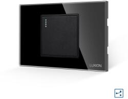 Luxion Intrerupator Simplu Cap Cruce Mecanic LUXION cu Rama din Sticla, Standard Italian, 2/3M - culoare negru