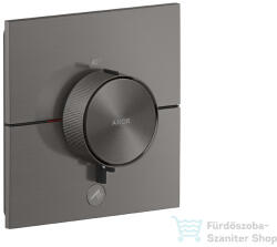 Hansgrohe AXOR SHOWERSELECT ID Square Highflow, 1 fogyasztó+1 funkciós falsík alatti termosztátos csaptelep, szálcsiszolt fekete króm 36777340 (36777340)