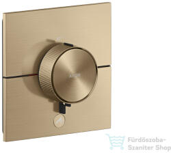 Hansgrohe AXOR SHOWERSELECT ID Square Highflow, 1 fogyasztó+1 funkciós falsík alatti termosztátos csaptelep, szálcsiszolt bronz 36777140 (36777140)
