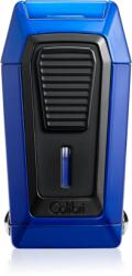 Colibri Quantum Blue tripla szúrólángos szivar öngyújtó beépített ék vágóval - kék (C-LI970C5)