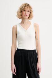 Calvin Klein top női pamut elasztánnal - bézs M