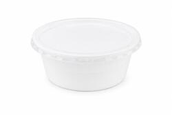  Műanyag gulyás tányér, tetőzhető, 500 ml, 50 db, fehér (KHMU332) - iroda24