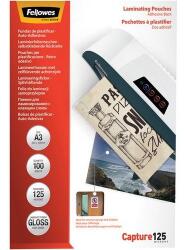 Fellowes lamináló fólia A3 fényes 125 mikron öntapadó hátlappal 100db (IFW53290)