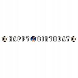 Amscan Focis Kick It Happy Birthday papír felirat 180 cm
