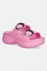 Crocs papucs platformos női Saturday Platform Dipped Buckle Sandal - rózsaszín Női 39/40
