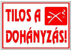 Gungl dekor Matrica Tilos a dohányzás! fehér "C (221 / 30) - tonerpiac