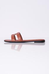 Tommy Hilfiger Flip-flop papucs barna Th Logo Strap Mule Tommy Hilfiger FW0FW08671 36 (FW0FW08671 GPA)