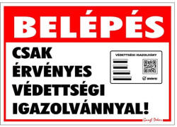 Gungl dekor Matrica Belépés érvényes védettségi igazolvánnyal 11, 5x16, 5 cm "K (650/36) - tonerpiac