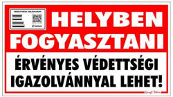 Gungl dekor Matrica Helyben fogyasztani érvényes védettségi igazolvánnyal lehet "C (221/600) - tonerpiac