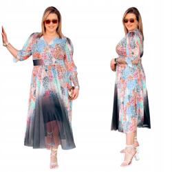 Cavaricci Ruha Maxi Virágok Nagy méretek Midi Plus Size Női Cavaricci Fekete (Su-03)
