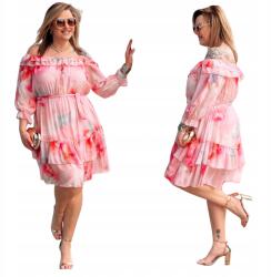 Cavaricci Ruha Nagy méretek Plus Size Női Cavaricci Spanyol Virágok Fukszia (Si-32 )