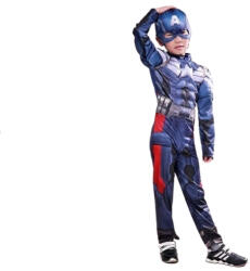 DEPOX Costum cu muschi carnaval Captain America, 5-7 ani , 110-120 cm (1028) Costum bal mascat copii
