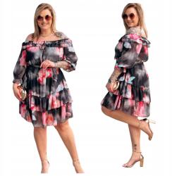 Cavaricci Ruha Nagy Méret Plus Size Női Cavaricci Spanyol Virágok Fekete (Si-32 )