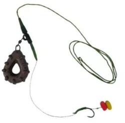 Prokarpfishing Montura pescuit crap pentru plantat plumb perdut leadcore 45 lb prokarpfishing, carlig leat curve shank, plumb grippa