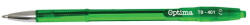 Optima Golyóstoll OPTIMA nyomógombos TB 401 0, 7 mm zöld (10994) - mystock