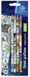 Astra Grafitceruza ASTRA PEN Comics háromszögletű HB 4 db/bliszter (206023013) - mystock