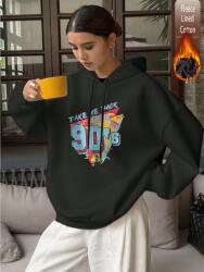 septimo7 Oversize bélelt kapucnis pulóver Take Me Back To The 90'S 1 felirattal