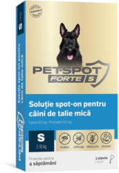  PASTEUR PASTEUR Pet Spot Forte, deparazitare externă câini, pipetă PASTEUR Pet Spot Forte, deparazitare externă câini, S(2 - 10kg), pipetă, 1.5ml x 3buc