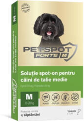  PASTEUR PASTEUR Pet Spot Forte, deparazitare externă câini, pipetă PASTEUR Pet Spot Forte, deparazitare externă câini, M(10 - 20kg), pipetă, 1.5ml x 3buc