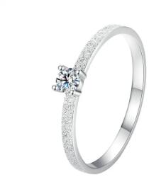 Raizel Inel din argint cu diamant moissanite de 0.1CT , Melanie (Marime inel: 52) (RZ1942.6)