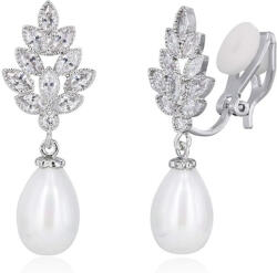 Raizel Cercei cu clips, cu pietre din zirconiu si perle, Amira Clip-on (RZ1687)