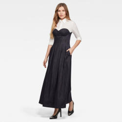 G-Star RAW Rochie Dama, G-Star Raw, Din denim cu bustiera stramta, Bleumarin (D15698-B539-082)